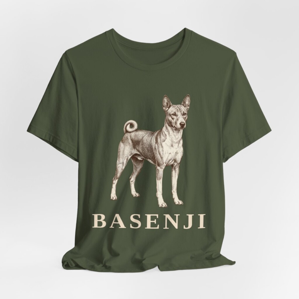 Basenji Lover Shirt, Vintage Dog Sketch Tee, Dog Lover Gift