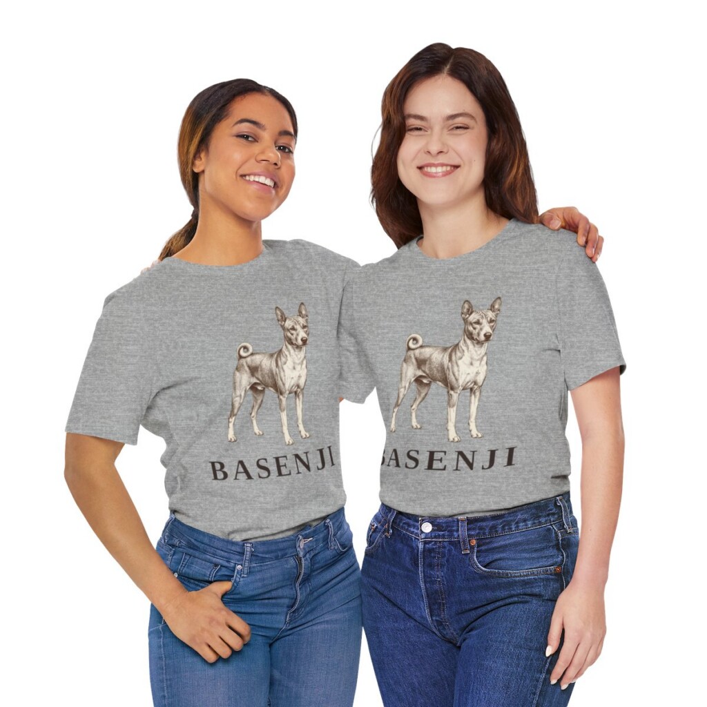 Basenji Lover Shirt, Vintage Dog Sketch Tee, Dog Lover Gift