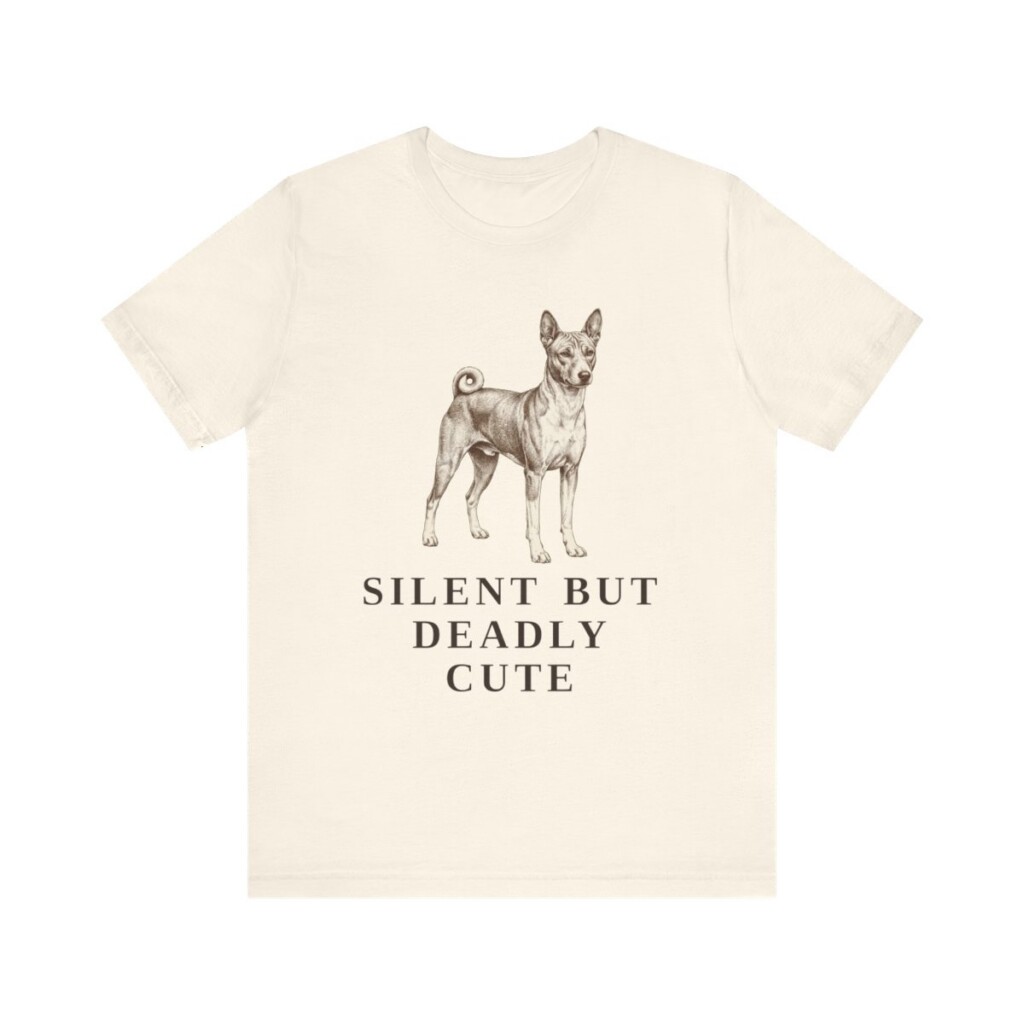 Basenji Humor Shirt, Vintage Dog Sketch Tee, Dog Humor Gift