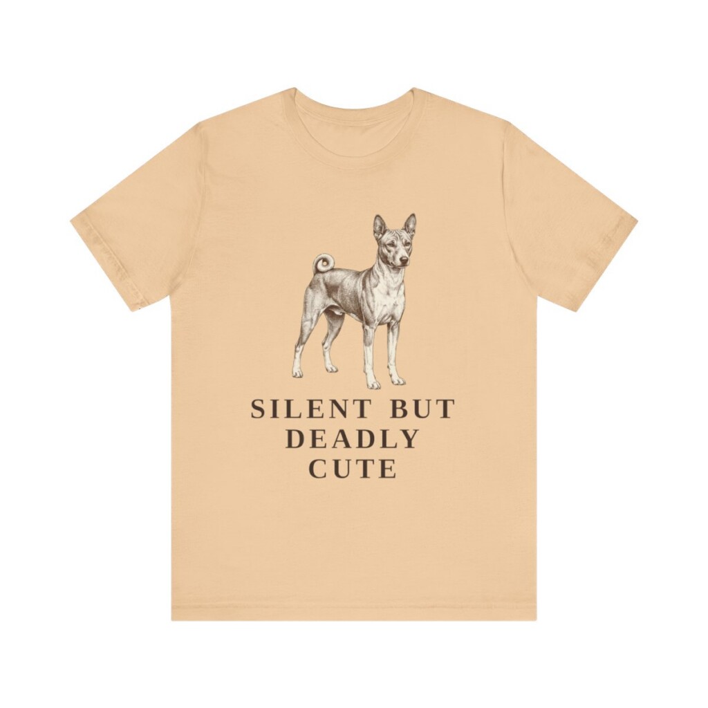 Basenji Humor Shirt, Vintage Dog Sketch Tee, Dog Humor Gift