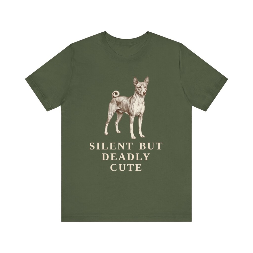 Basenji Humor Shirt, Vintage Dog Sketch Tee, Dog Humor Gift