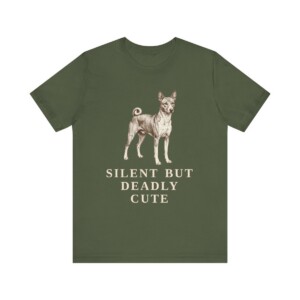 Basenji Humor Shirt, Vintage Dog Sketch Tee, Dog Humor Gift