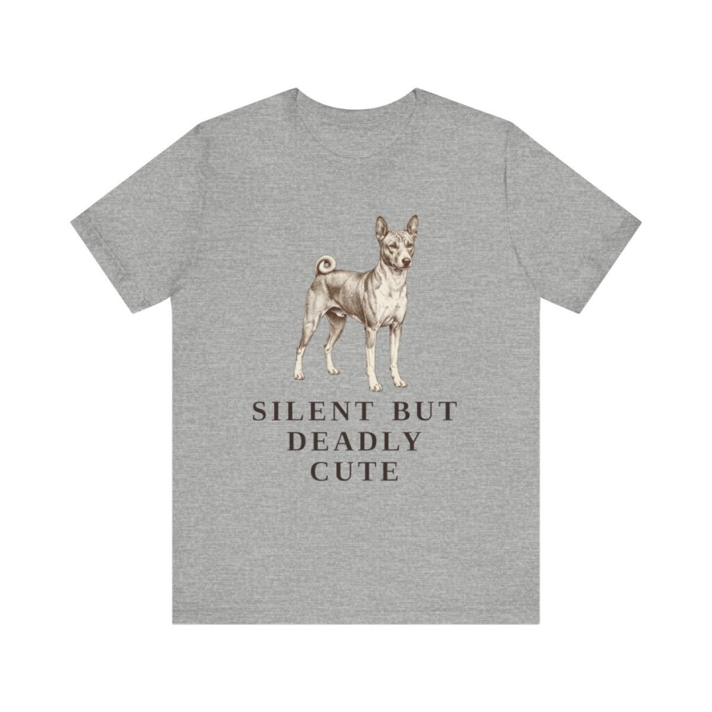 Basenji Humor Shirt, Vintage Dog Sketch Tee, Dog Humor Gift