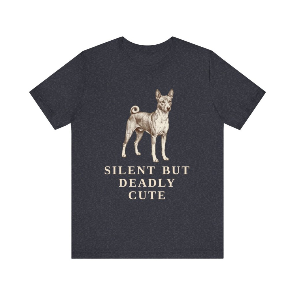Basenji Humor Shirt, Vintage Dog Sketch Tee, Dog Humor Gift