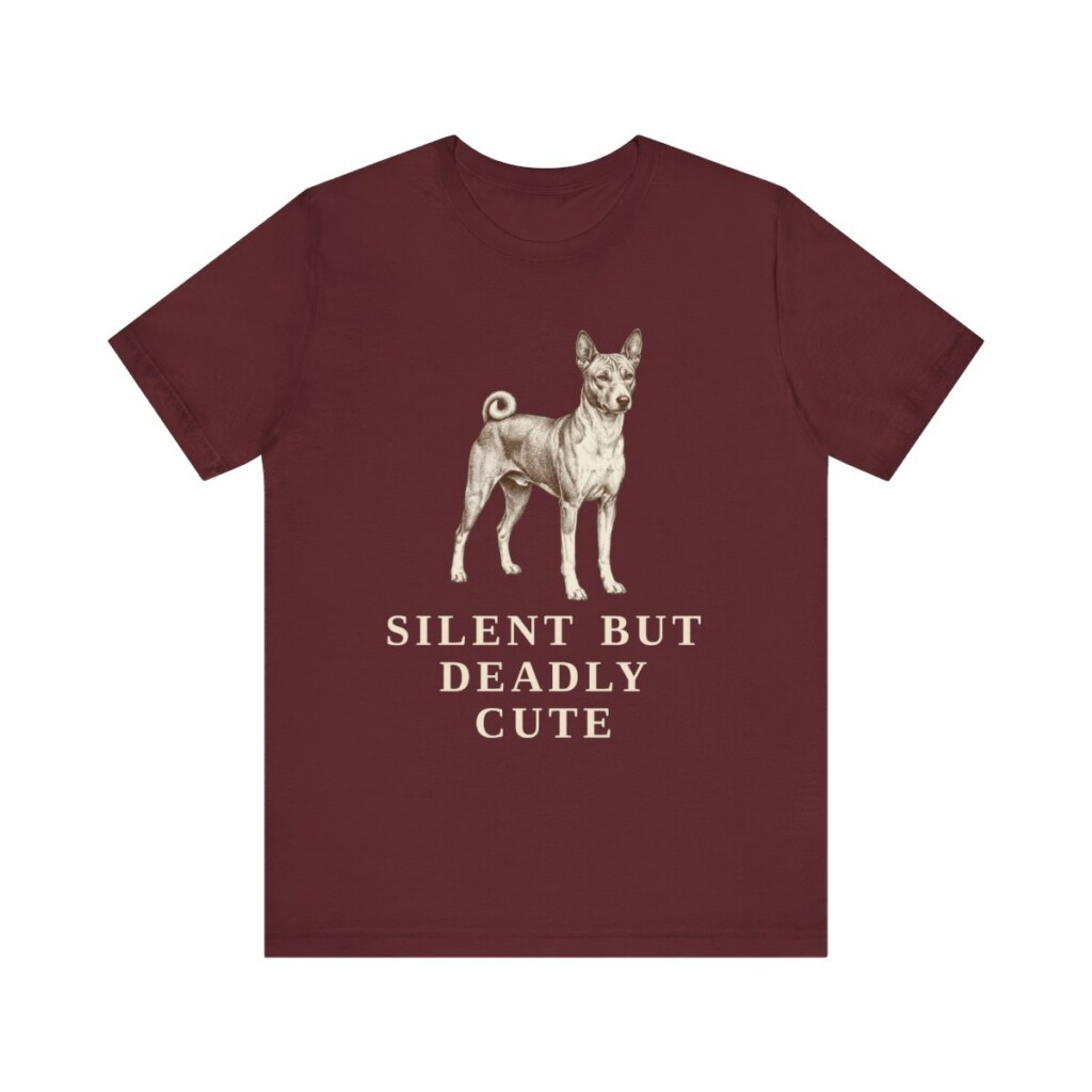 Basenji Humor Shirt, Vintage Dog Sketch Tee, Dog Humor Gift
