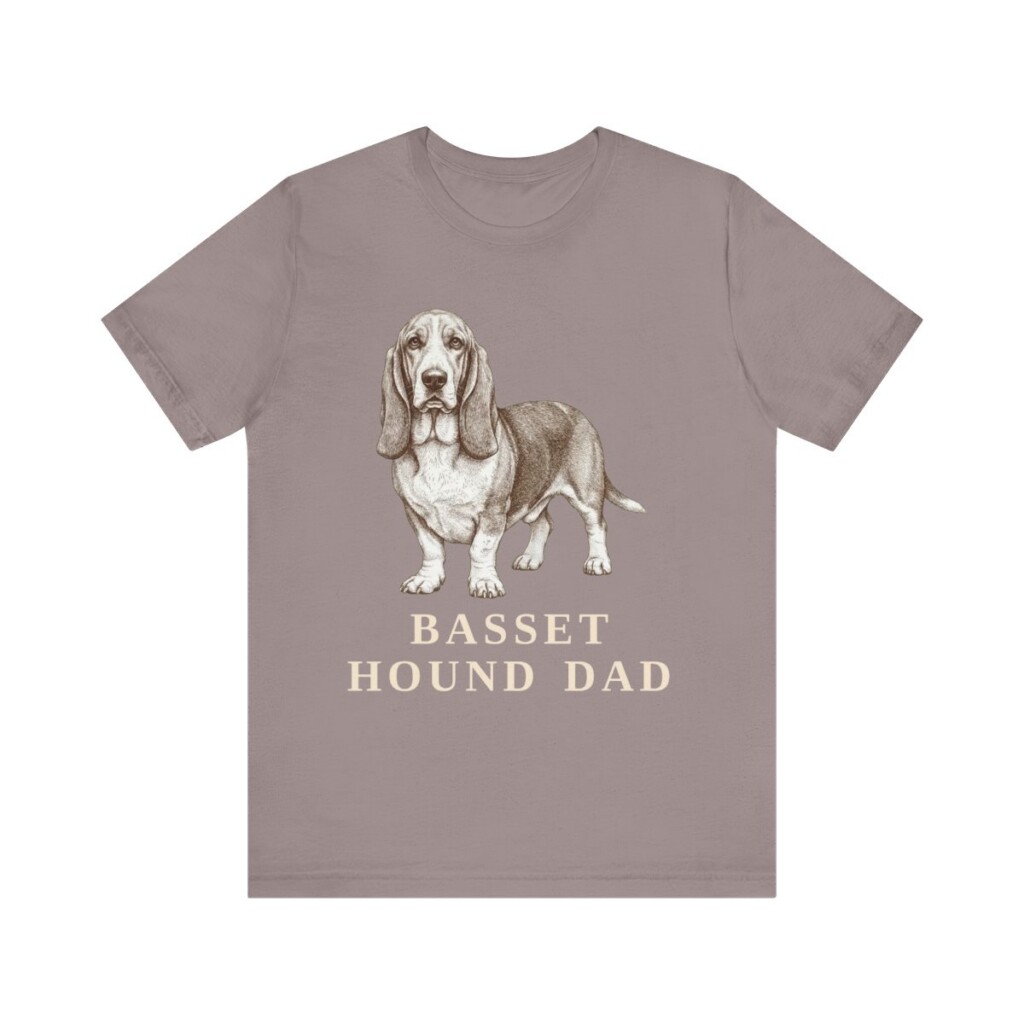 Basset Hound Dad Shirt, Vintage Dog Sketch Tee, Dog Dad Gift