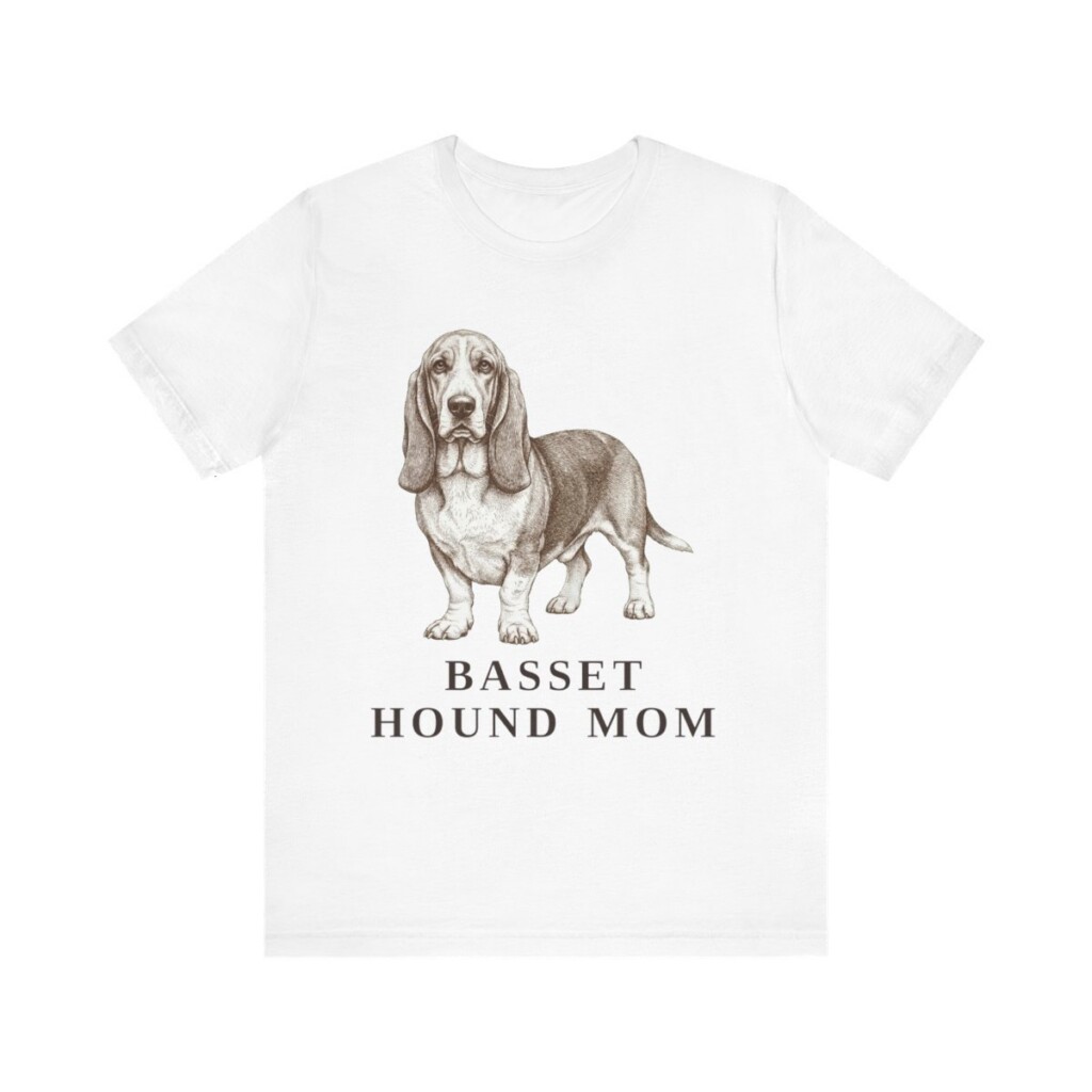 Basset Hound Mom Shirt, Vintage Dog Sketch Tee, Dog Mom Gift Basset Hound Mom Shirt, Vintage Dog Sketch Tee, Dog Mom Gift