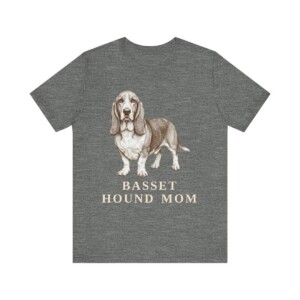 Basset Hound Mom Shirt, Vintage Dog Sketch Tee, Dog Mom Gift