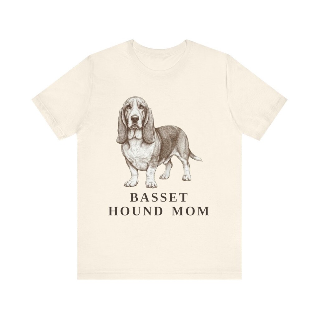 Basset Hound Mom Shirt, Vintage Dog Sketch Tee, Dog Mom Gift Basset Hound Mom Shirt, Vintage Dog Sketch Tee, Dog Mom Gift