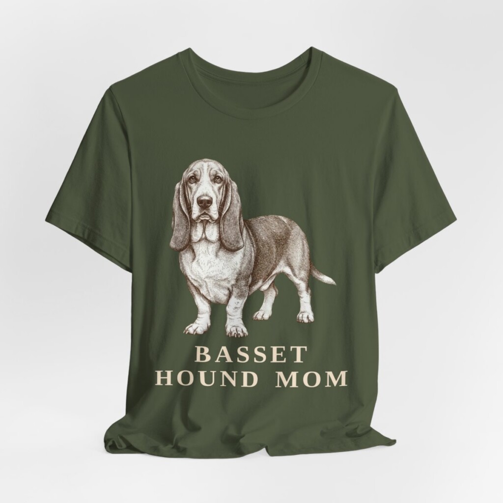 Basset Hound Mom Shirt, Vintage Dog Sketch Tee, Dog Mom Gift Basset Hound Mom Shirt, Vintage Dog Sketch Tee, Dog Mom Gift