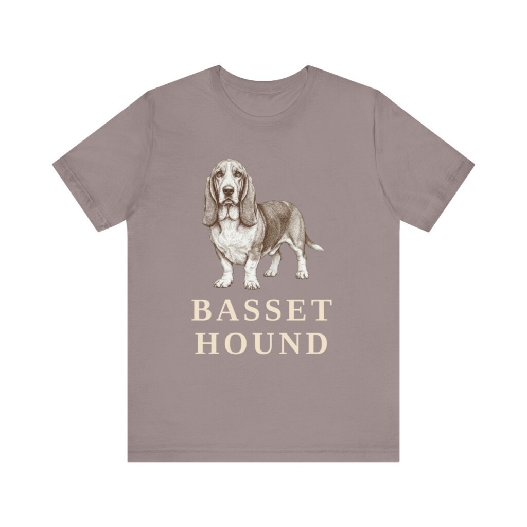 Basset Hound Lover Shirt, Vintage Dog Sketch Tee, Dog Lover Gift