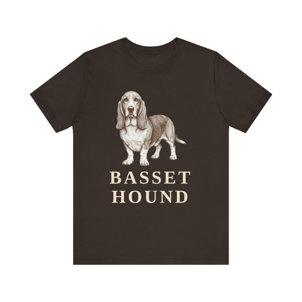 Basset Hound Lover Shirt, Vintage Dog Sketch Tee, Dog Lover Gift