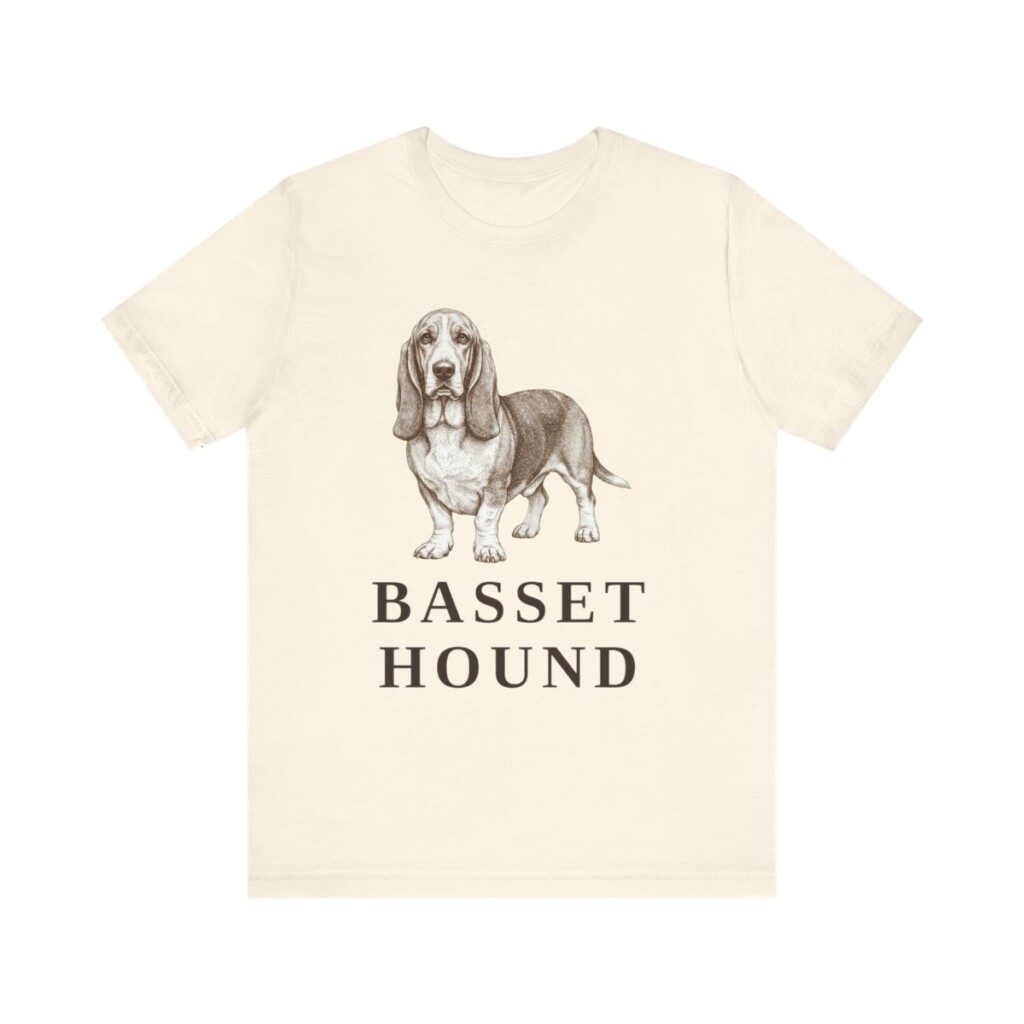 Basset Hound Lover Shirt, Vintage Dog Sketch Tee, Dog Lover Gift