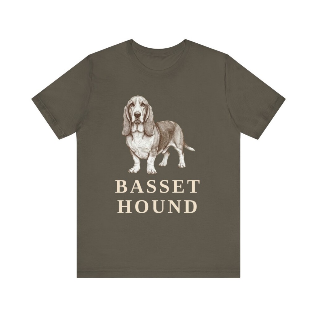 Basset Hound Lover Shirt, Vintage Dog Sketch Tee, Dog Lover Gift