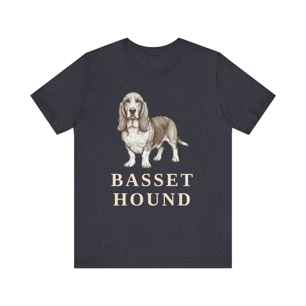 Basset Hound Lover Shirt, Vintage Dog Sketch Tee, Dog Lover Gift