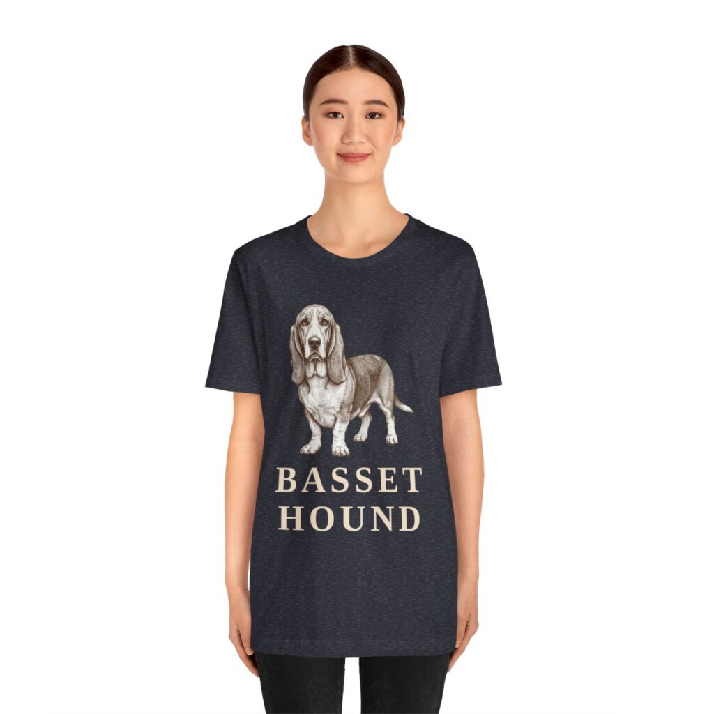 Basset Hound Lover Shirt, Vintage Dog Sketch Tee, Dog Lover Gift