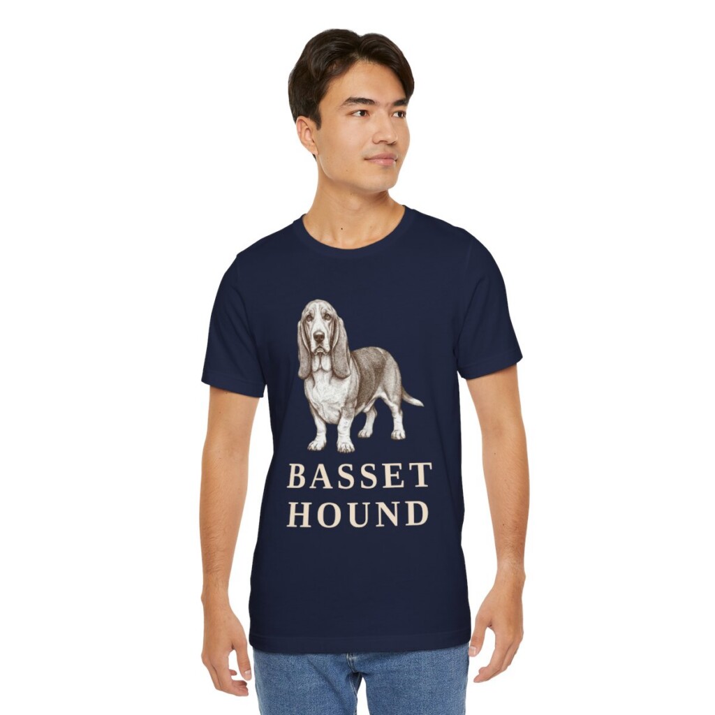 Basset Hound Lover Shirt, Vintage Dog Sketch Tee, Dog Lover Gift