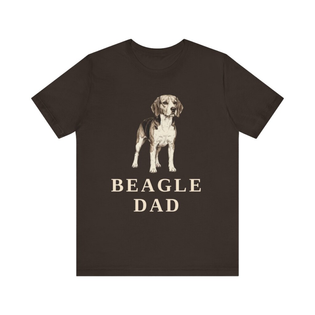 Beagle Dad Shirt, Vintage Dog Sketch Tee, Dog Dad Gift