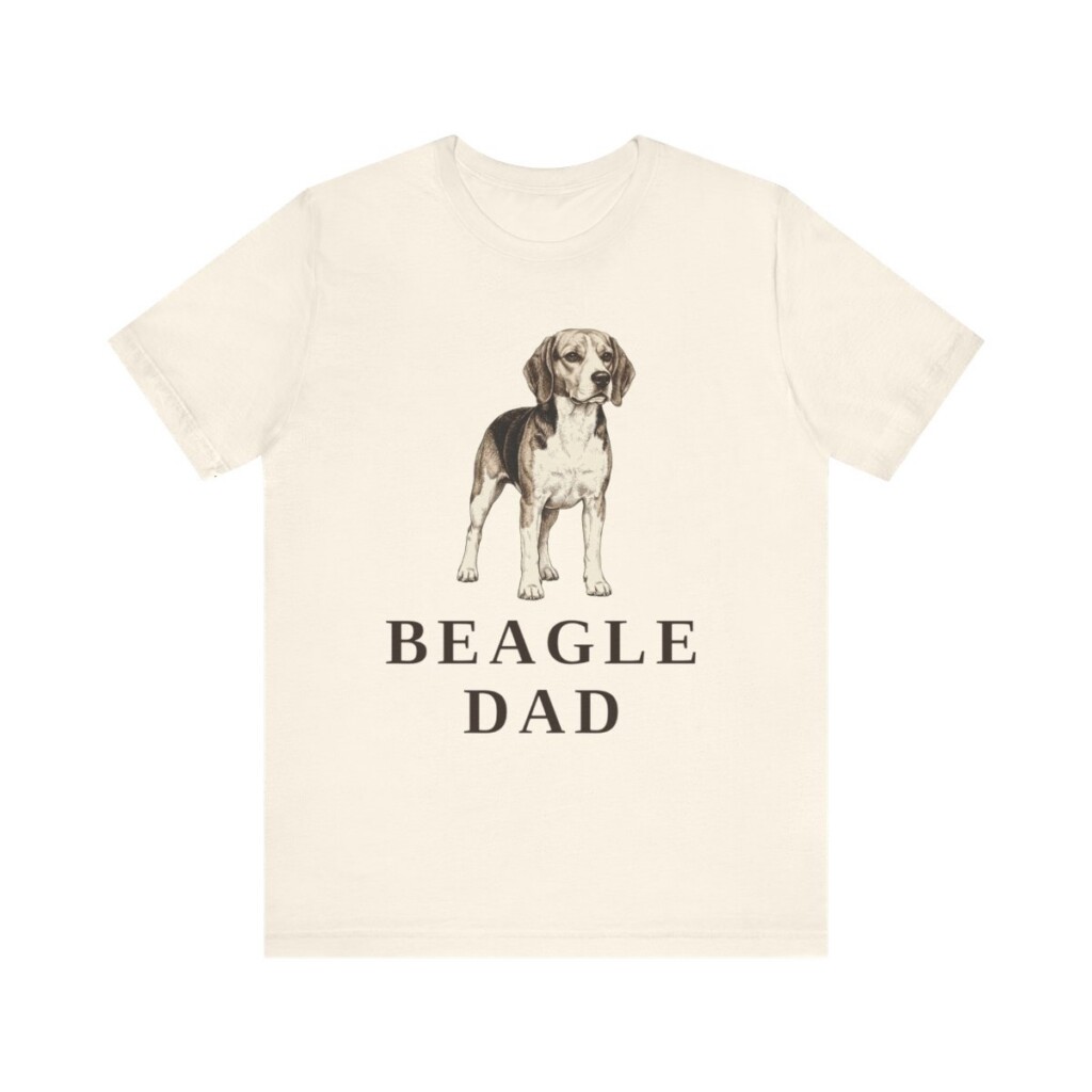 Beagle Dad Shirt, Vintage Dog Sketch Tee, Dog Dad Gift