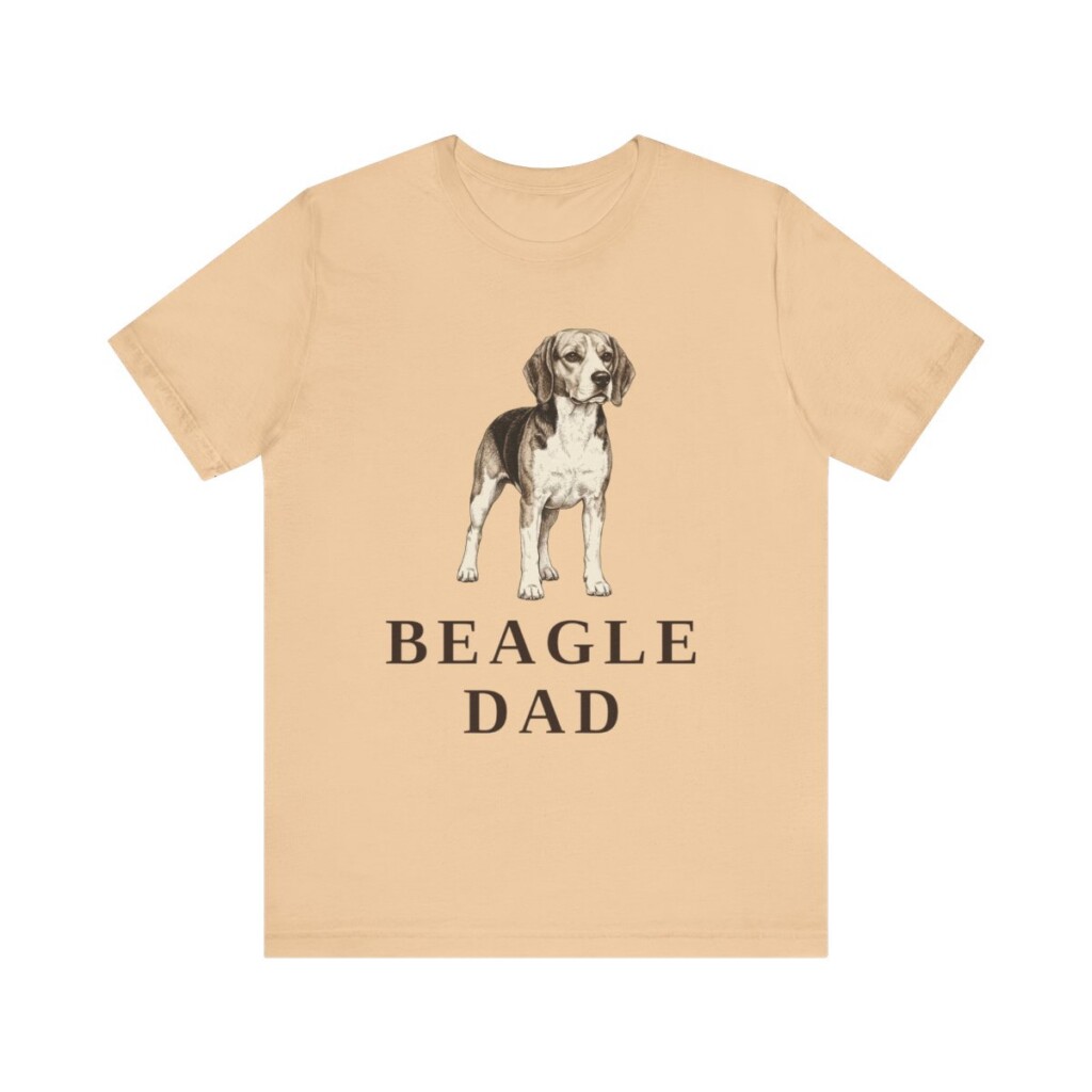 Beagle Dad Shirt, Vintage Dog Sketch Tee, Dog Dad Gift