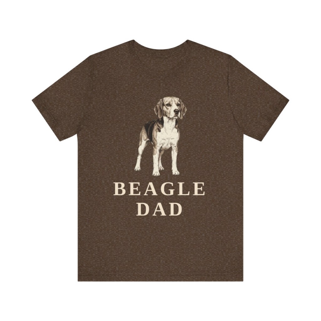 Beagle Dad Shirt, Vintage Dog Sketch Tee, Dog Dad Gift