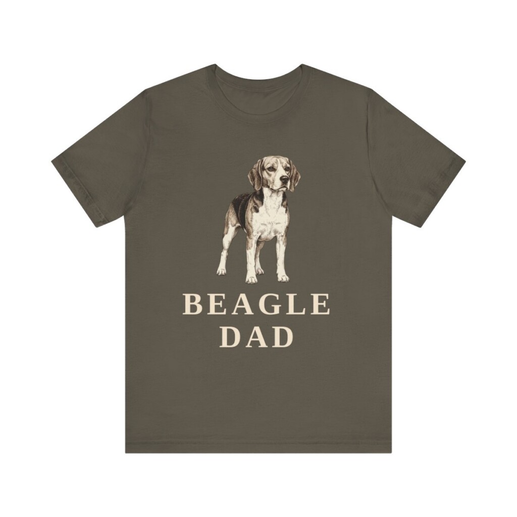 Beagle Dad Shirt, Vintage Dog Sketch Tee, Dog Dad Gift