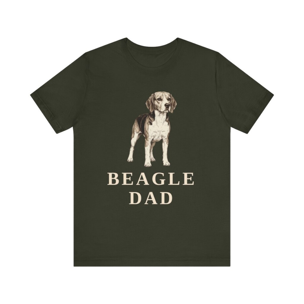 Beagle Dad Shirt, Vintage Dog Sketch Tee, Dog Dad Gift