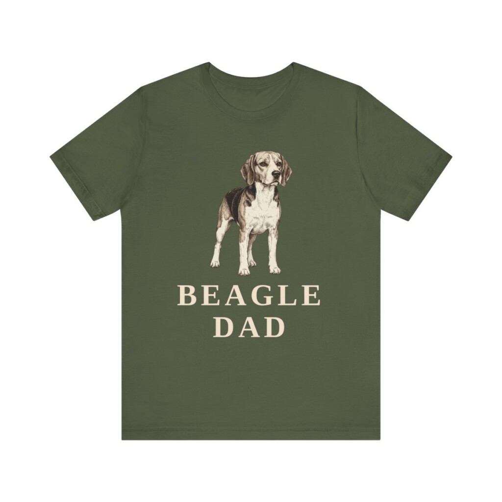 Beagle Dad Shirt, Vintage Dog Sketch Tee, Dog Dad Gift