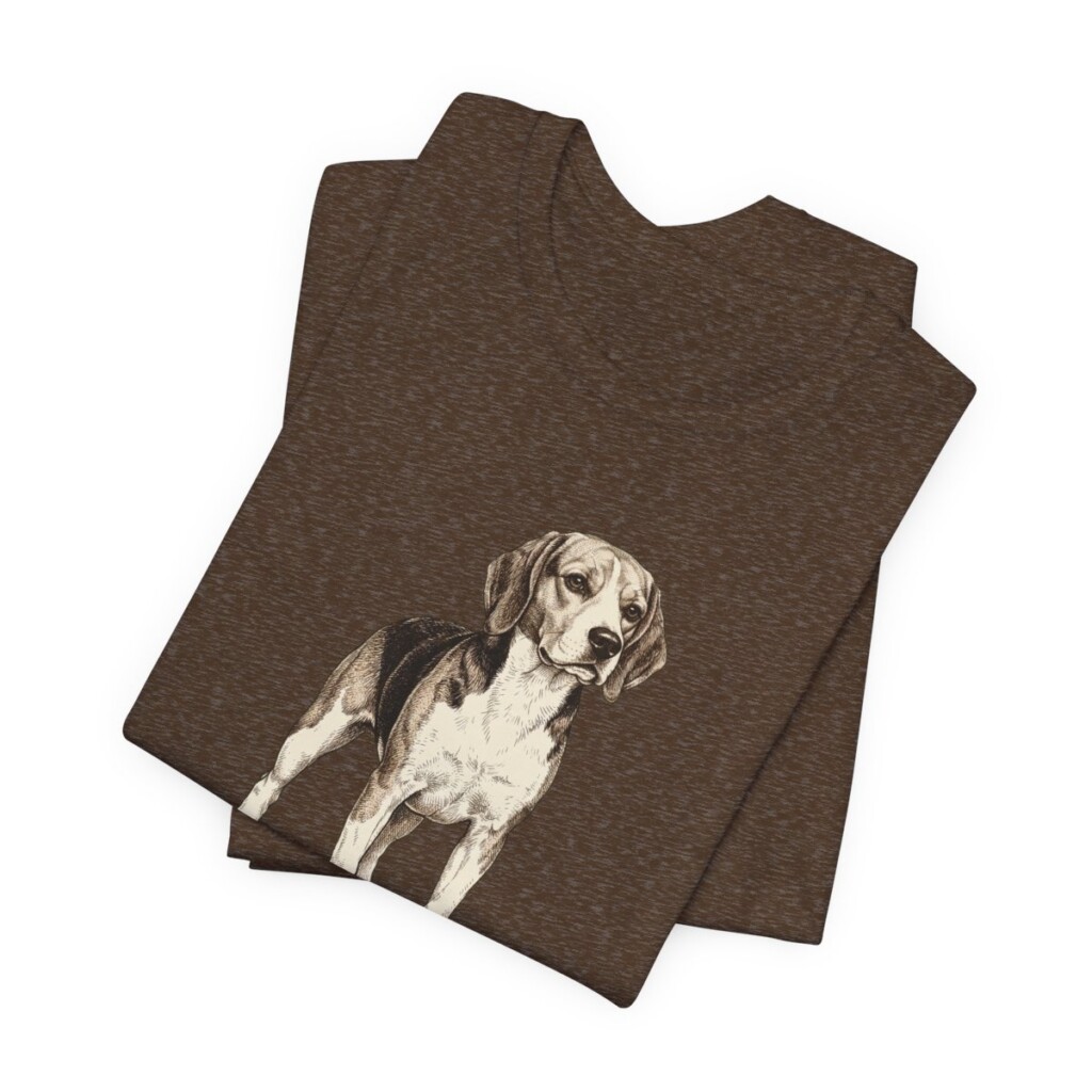Beagle Dad Shirt, Vintage Dog Sketch Tee, Dog Dad Gift