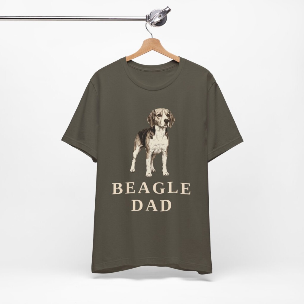 Beagle Dad Shirt, Vintage Dog Sketch Tee, Dog Dad Gift