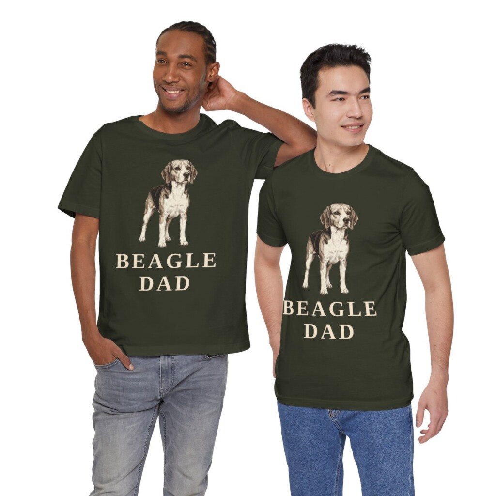 Beagle Dad Shirt, Vintage Dog Sketch Tee, Dog Dad Gift