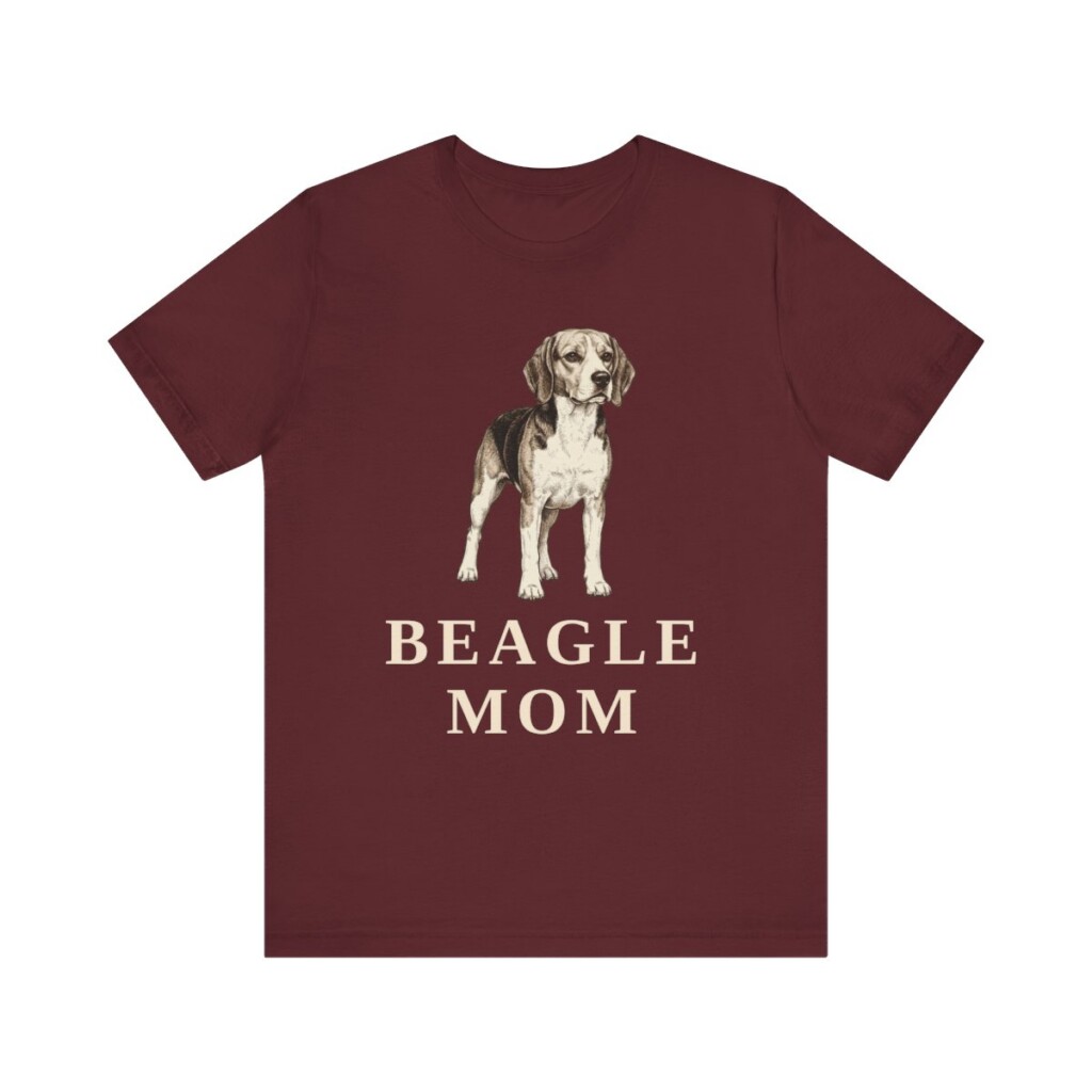 Beagle Mom Shirt, Vintage Dog Sketch Tee, Dog Mom Gift