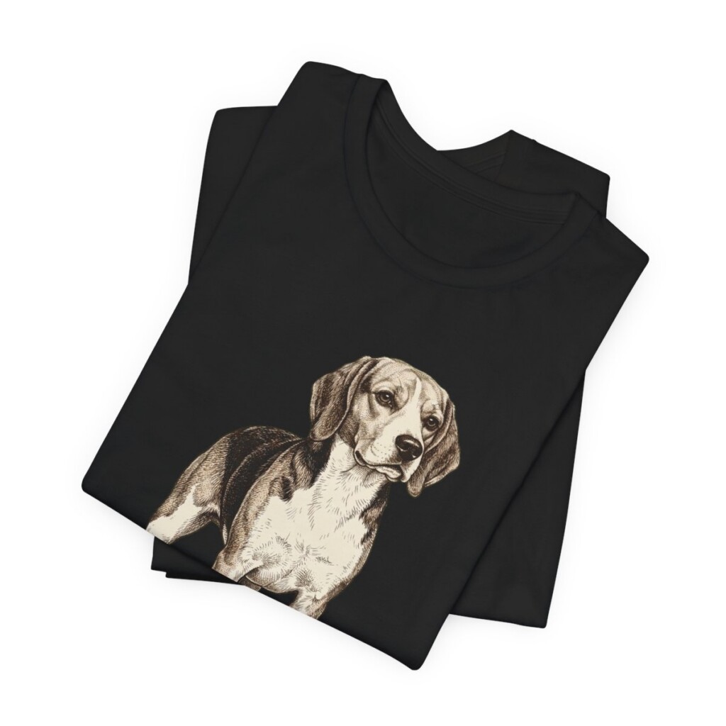 Beagle Lover Shirt, Vintage Dog Sketch Tee, Dog Lover Gift