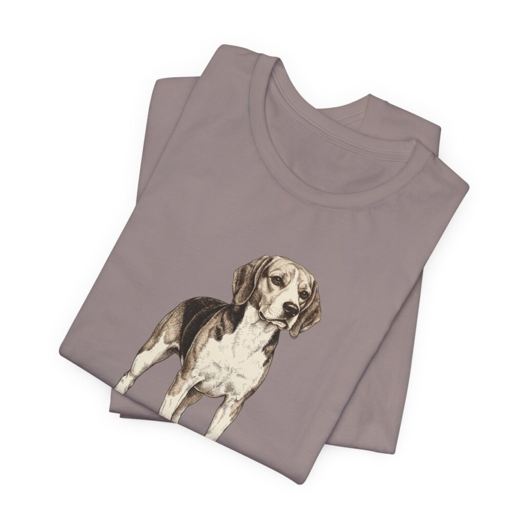 Beagle Humor Shirt, Vintage Dog Sketch Tee, Dog Humor Gift