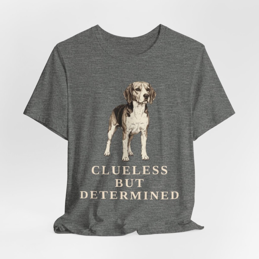 Beagle Humor Shirt, Vintage Dog Sketch Tee, Dog Humor Gift