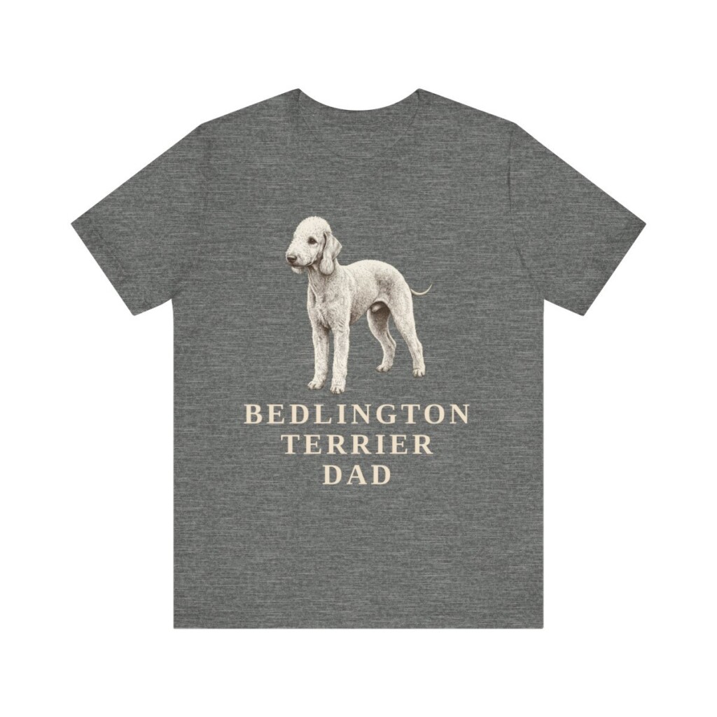 Bedlington Terrier Dad Shirt, Vintage Dog Sketch Tee, Dog Dad Gift Bedlington Terrier Dad Shirt, Vintage Dog Sketch Tee, Dog Dad Gift