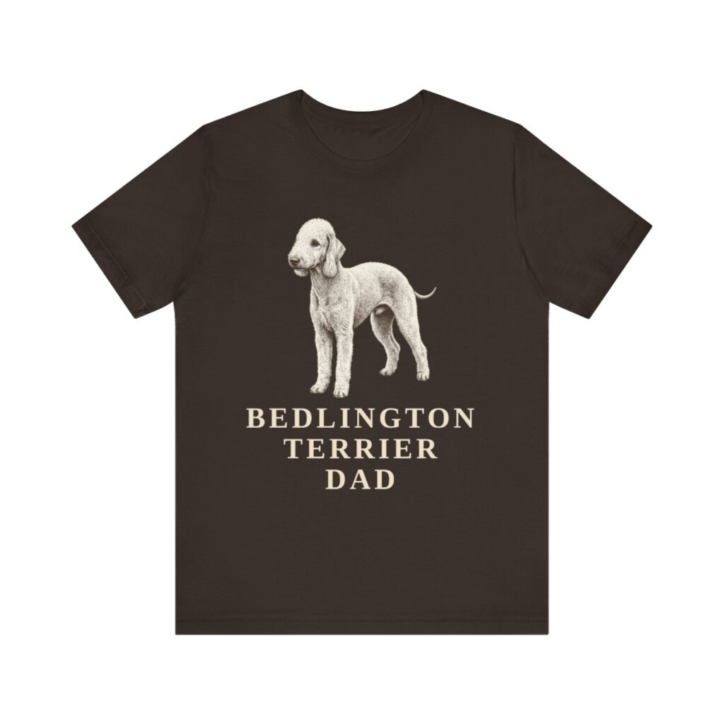 Bedlington Terrier Dad Shirt, Vintage Dog Sketch Tee, Dog Dad Gift Bedlington Terrier Dad Shirt, Vintage Dog Sketch Tee, Dog Dad Gift