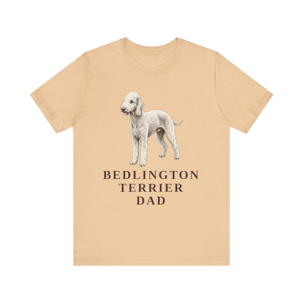 Bedlington Terrier Dad Shirt, Vintage Dog Sketch Tee, Dog Dad Gift Bedlington Terrier Dad Shirt, Vintage Dog Sketch Tee, Dog Dad Gift