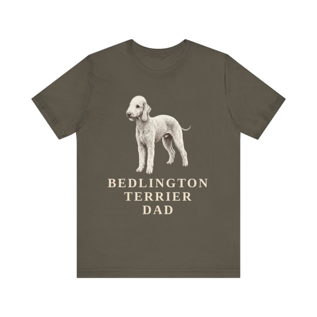 Bedlington Terrier Dad Shirt, Vintage Dog Sketch Tee, Dog Dad Gift Bedlington Terrier Dad Shirt, Vintage Dog Sketch Tee, Dog Dad Gift