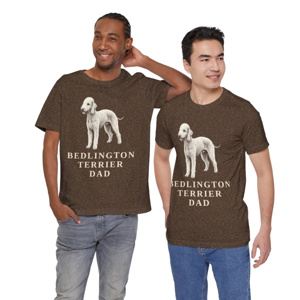 Bedlington Terrier Dad Shirt, Vintage Dog Sketch Tee, Dog Dad Gift Bedlington Terrier Dad Shirt, Vintage Dog Sketch Tee, Dog Dad Gift