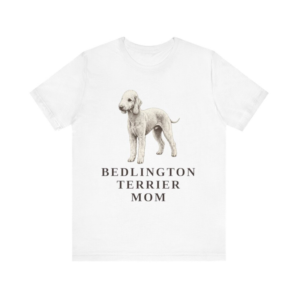 Bedlington Terrier Mom Shirt, Vintage Dog Sketch Tee, Dog Mom Gift