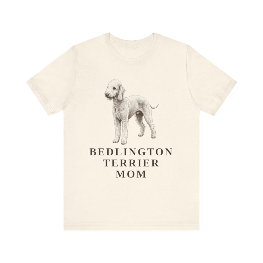 Bedlington Terrier Mom Shirt, Vintage Dog Sketch Tee, Dog Mom Gift