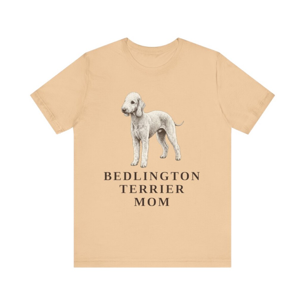 Bedlington Terrier Mom Shirt, Vintage Dog Sketch Tee, Dog Mom Gift