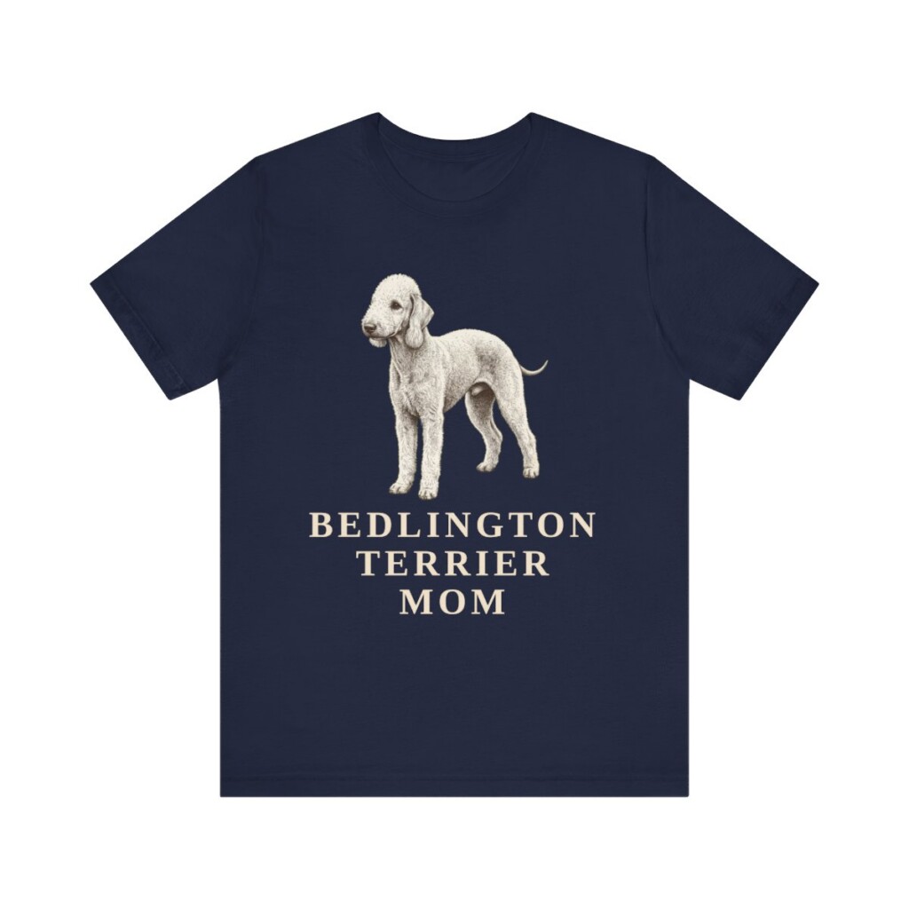Bedlington Terrier Mom Shirt, Vintage Dog Sketch Tee, Dog Mom Gift
