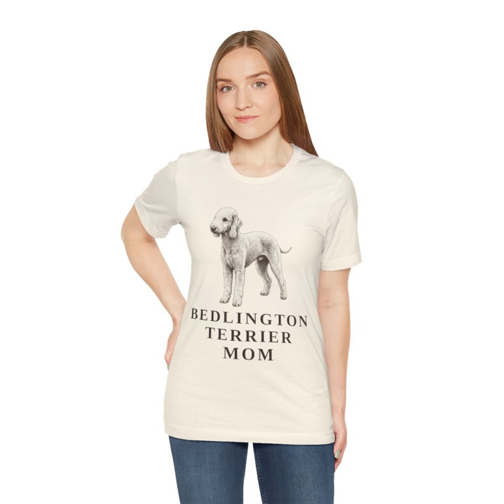 Bedlington Terrier Mom Shirt, Vintage Dog Sketch Tee, Dog Mom Gift