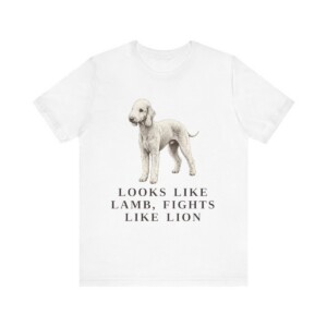 Bedlington Terrier Humor Shirt, Vintage Dog Sketch Tee, Dog Humor Gift