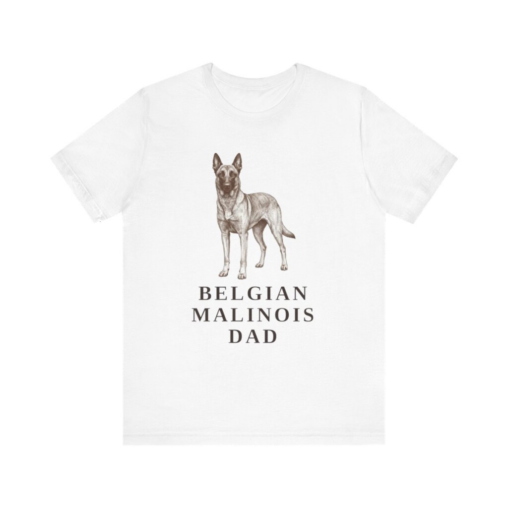 Belgian Malinois Dad Shirt, Vintage Dog Sketch Tee, Dog Dad Gift