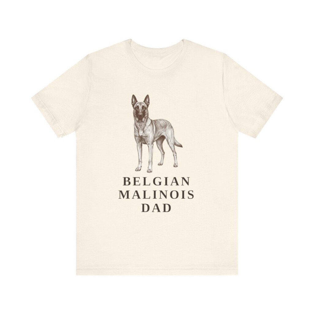 Belgian Malinois Dad Shirt, Vintage Dog Sketch Tee, Dog Dad Gift