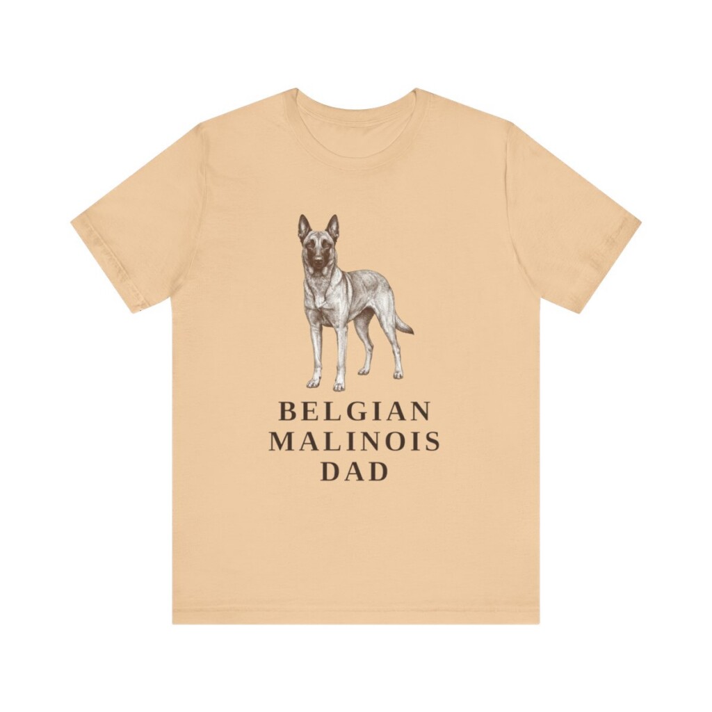 Belgian Malinois Dad Shirt, Vintage Dog Sketch Tee, Dog Dad Gift
