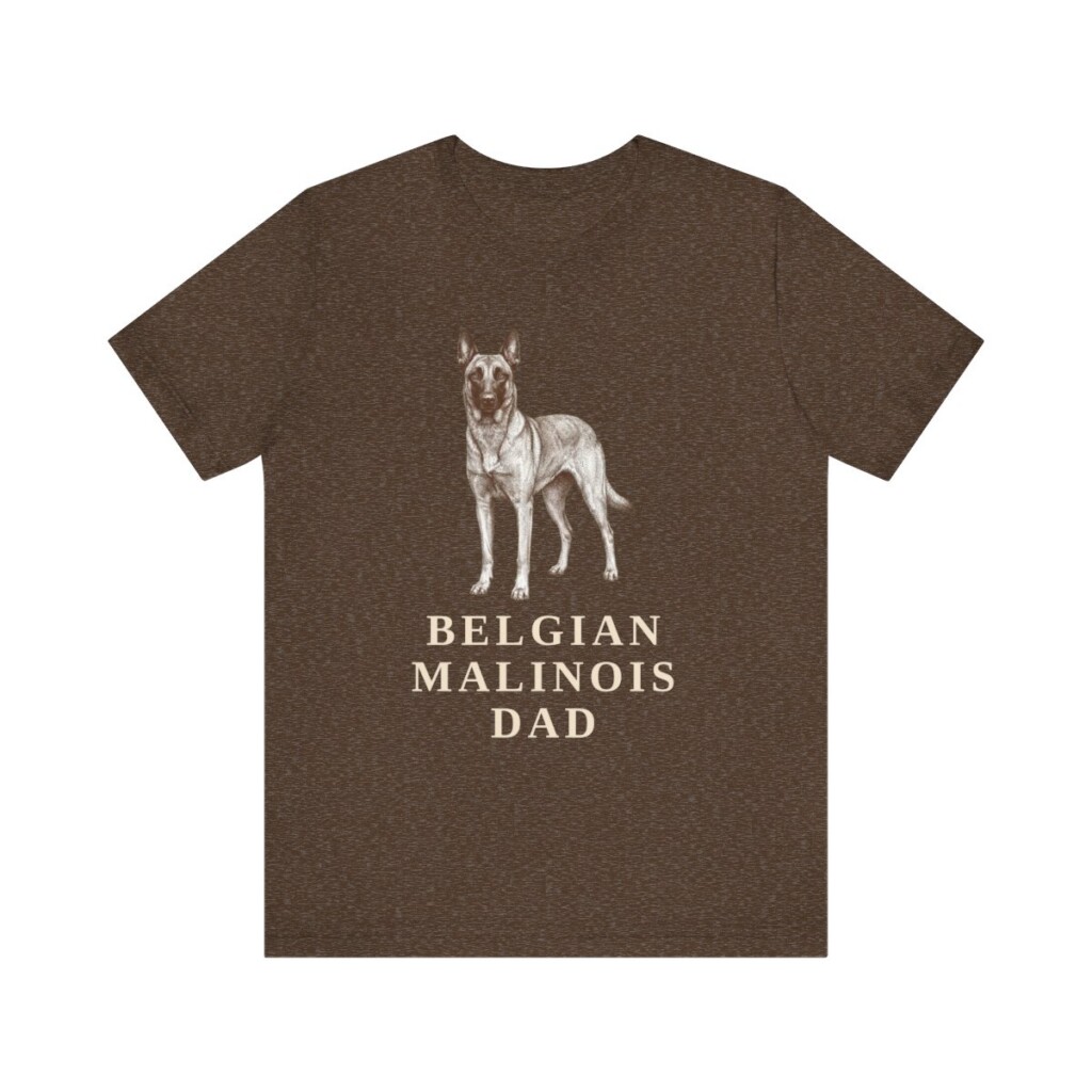 Belgian Malinois Dad Shirt, Vintage Dog Sketch Tee, Dog Dad Gift